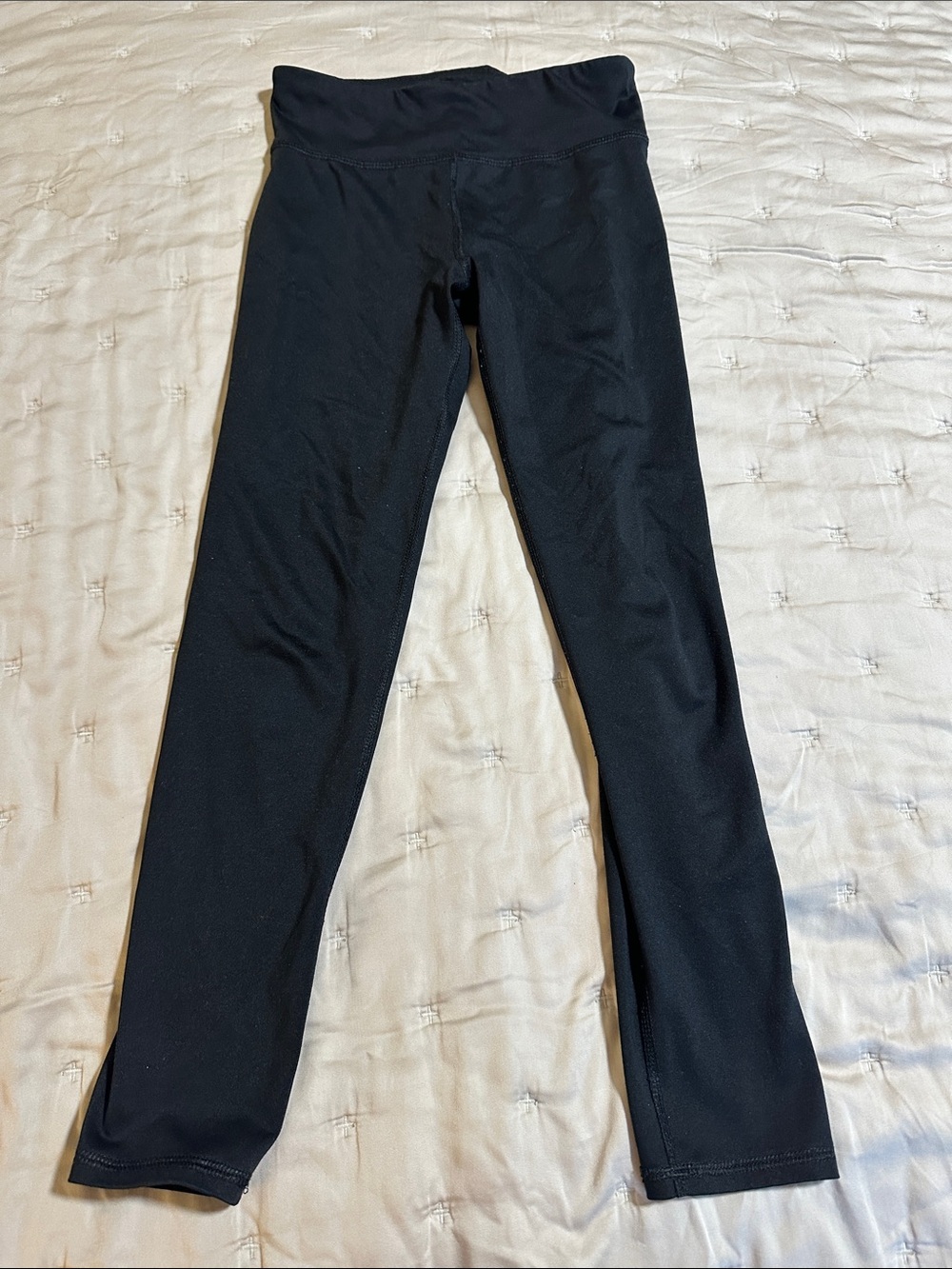 Old Navy Black Girls' Stretch Leggings with Wide Waistband